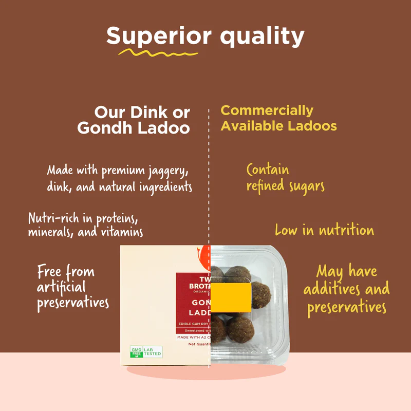 Dink|Gondh (Edible Gum) Laddoo, No Sugar - Image 4